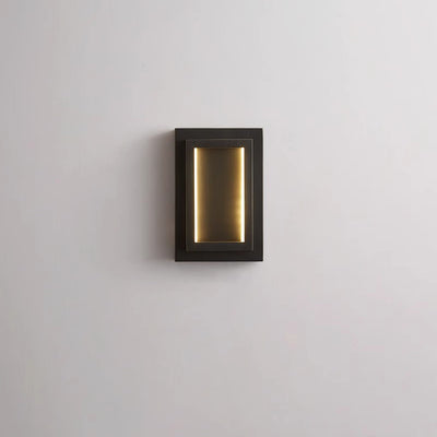 Modern Luxury Rectangular Copper LED Wall Sconce Lamp For Bedroom