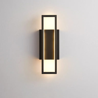 Modern Luxury Rectangular Copper LED Wall Sconce Lamp For Bedroom