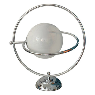 Contemporary Creative Planet Globe Iron Glass 1-Light Table Lamp For Bedroom