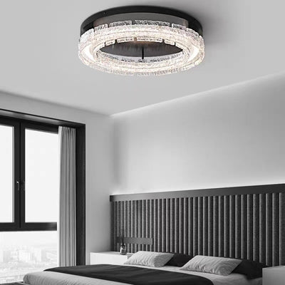 Luz de techo empotrada LED de resina de aluminio redonda nórdica contemporánea para dormitorio 