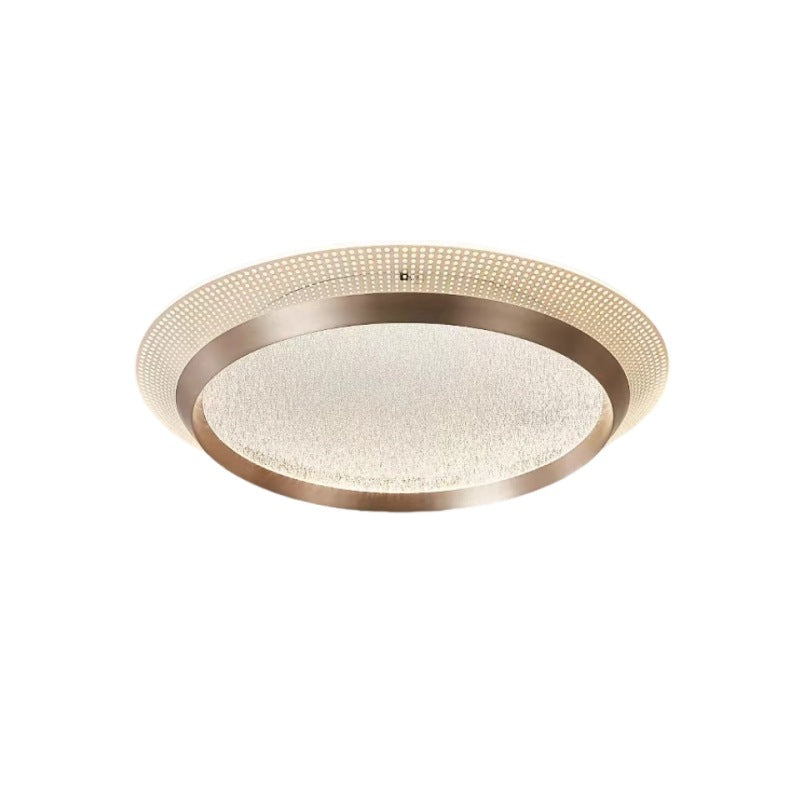 Contemporary Scandinavian Round Aluminum Acrylic LED Flush Mount Ceiling Light For Bedroom