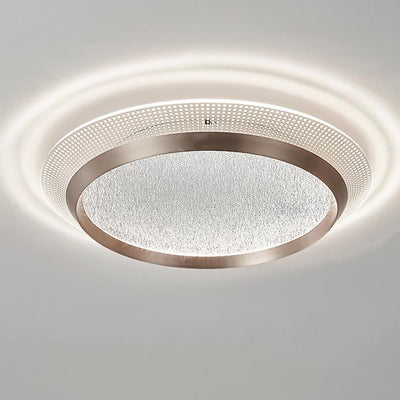 Contemporary Scandinavian Round Aluminum Acrylic LED Flush Mount Ceiling Light For Bedroom