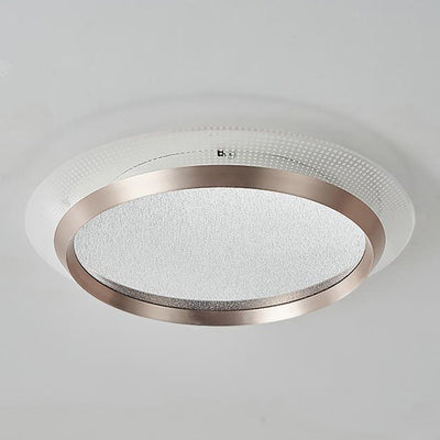 Contemporary Scandinavian Round Aluminum Acrylic LED Flush Mount Ceiling Light For Bedroom