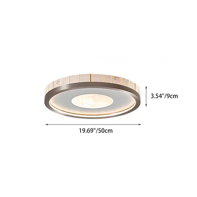 Modern Minimalist Round Iron Aluminum Acrylic LED Flush Mount Ceiling Light For Bedroom