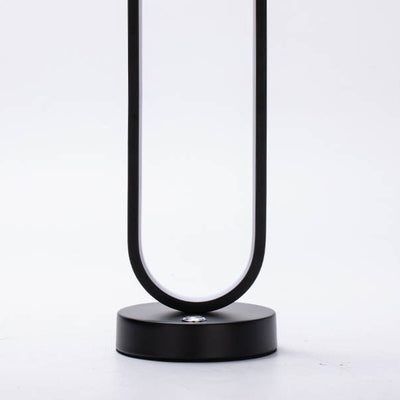 Modern Simplicity Oval Iron Silicone Aluminum LED Table Lamp For Bedroom