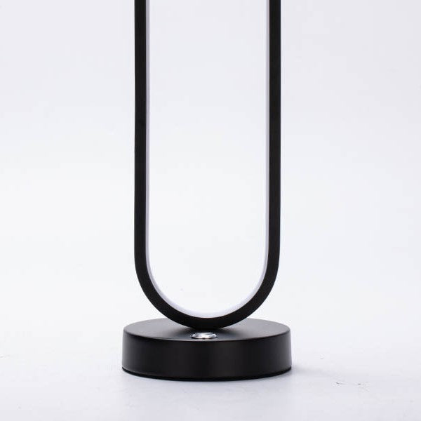 Modern Simplicity Oval Iron Silicone Aluminum LED Table Lamp For Bedroom