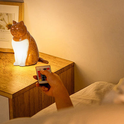 Contemporary Creative Cat ABS PC LED Table Lamp For Bedroom