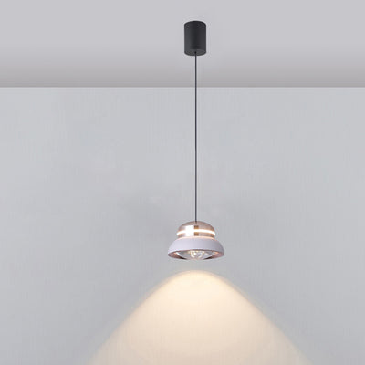 Contemporary Creative Dome Aluminum Acrylic LED Pendant Light For Bedroom