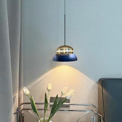 Contemporary Creative Dome Aluminum Acrylic LED Pendant Light For Bedroom