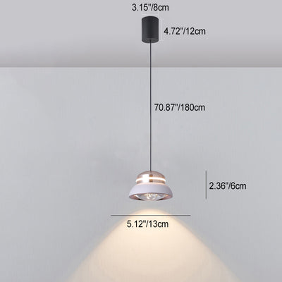 Contemporary Creative Dome Aluminum Acrylic LED Pendant Light For Bedroom