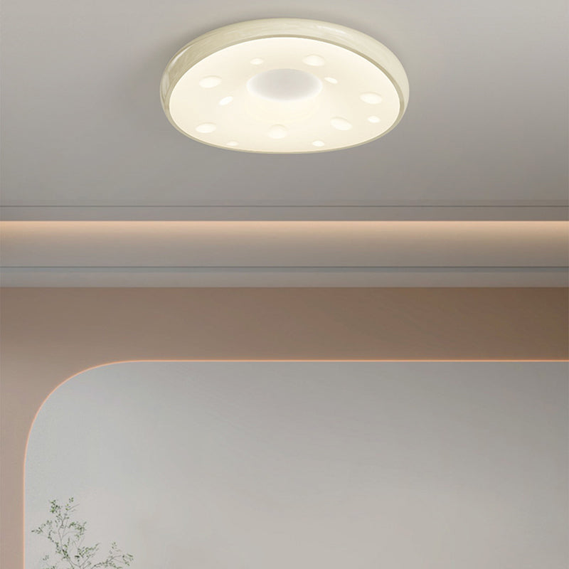 Modern Simplicity Oval Iron Acrylic LED Flush Mount Ceiling Light For Bedroom