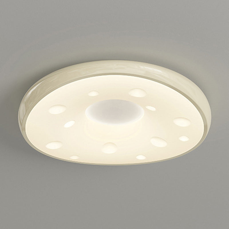 Modern Simplicity Oval Iron Acrylic LED Flush Mount Ceiling Light For Bedroom