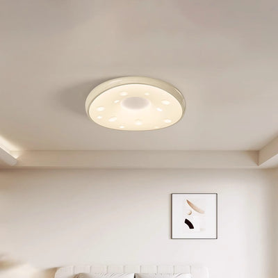 Modern Simplicity Oval Iron Acrylic LED Flush Mount Ceiling Light For Bedroom