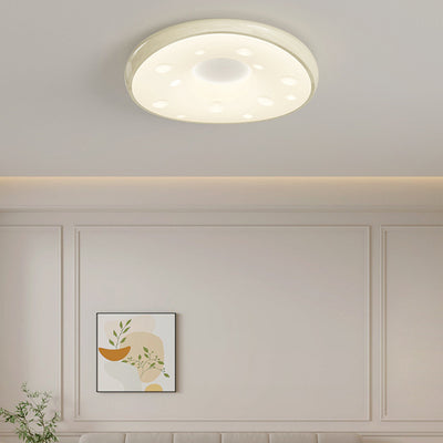 Modern Simplicity Oval Iron Acrylic LED Flush Mount Ceiling Light For Bedroom