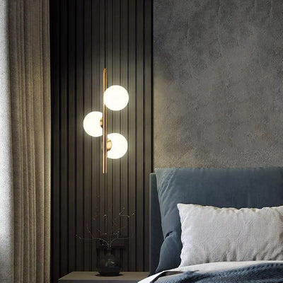 Contemporary Nordic Sphere Iron Glass 2/3/4 Light Pendant Light For Bedroom