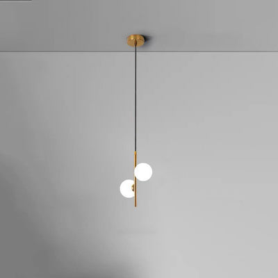 Contemporary Nordic Sphere Iron Glass 2/3/4 Light Pendant Light For Bedroom