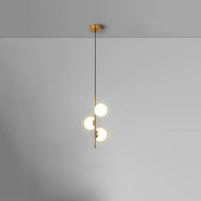 Contemporary Nordic Sphere Iron Glass 2/3/4 Light Pendant Light For Bedroom