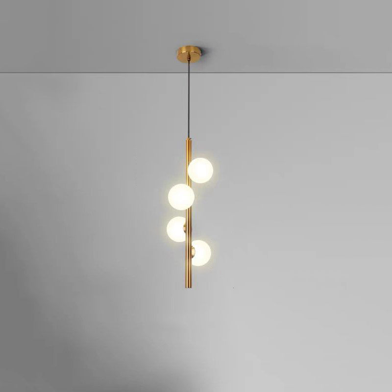 Contemporary Nordic Sphere Iron Glass 2/3/4 Light Pendant Light For Bedroom