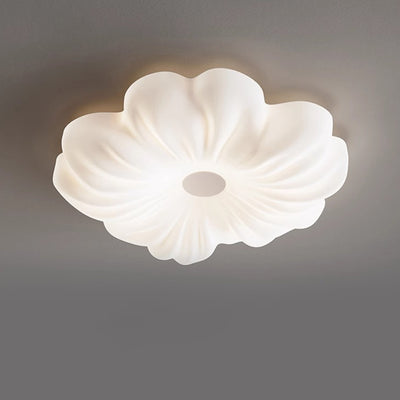 Contemporary Creative Flower Iron PE LED Flush Mount Ceiling Light For Bedroom