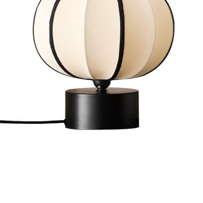 Contemporary Scandinavian Globe Iron Fabric LED Table Lamp For Bedroom