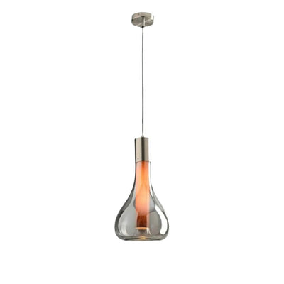 Contemporary Nordic Cone Aluminum Glass 1-Light Pendant Light For Bedroom