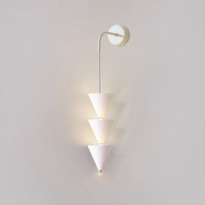 Contemporary Creative Cone Iron Acrylic LED Wall Sconce Lamp For Living Room