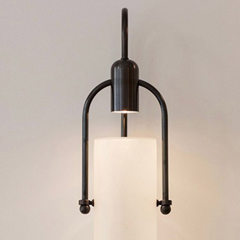 Modern Simplicity Cylinder Iron Glass LED Wall Sconce Lamp For Living Room