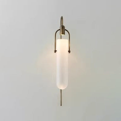 Modern Simplicity Cylinder Iron Glass LED Wall Sconce Lamp For Living Room