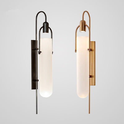 Modern Simplicity Cylinder Iron Glass LED Wall Sconce Lamp For Living Room