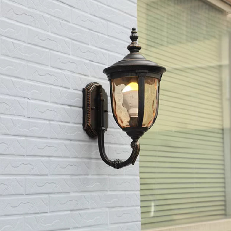 Contemporary Nordic Jar Aluminum Glass 1-Light Wall Sconce Lamp For Outdoor Patio