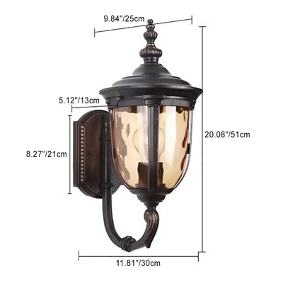 Contemporary Nordic Jar Aluminum Glass 1-Light Wall Sconce Lamp For Outdoor Patio