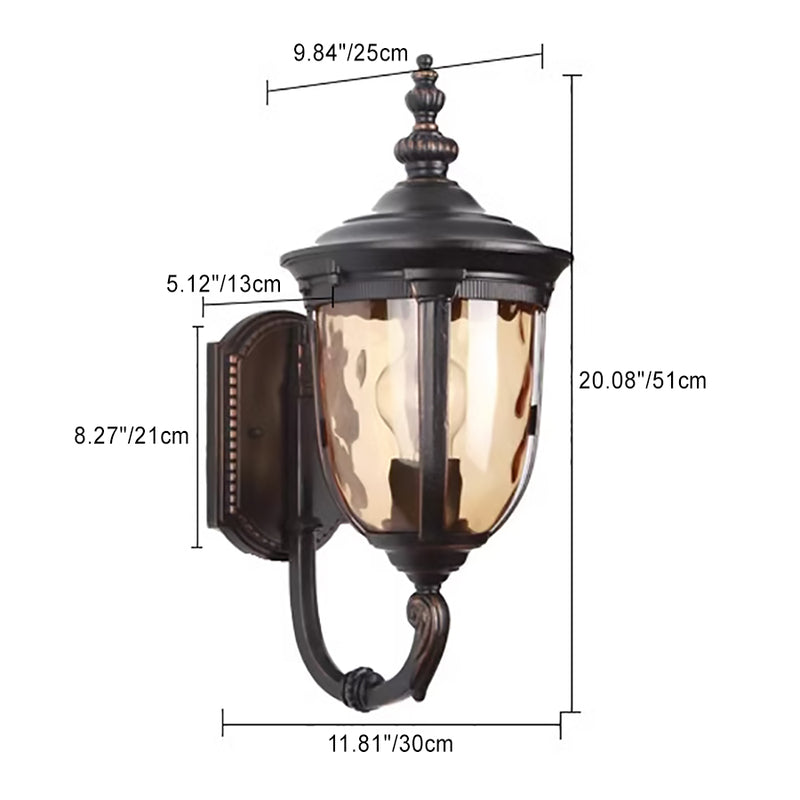 Contemporary Nordic Jar Aluminum Glass 1-Light Wall Sconce Lamp For Outdoor Patio