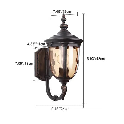 Contemporary Nordic Jar Aluminum Glass 1-Light Wall Sconce Lamp For Outdoor Patio