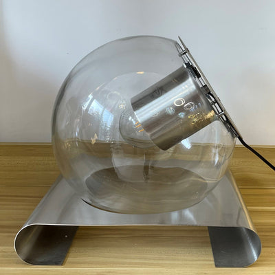 Contemporary Industrial Sphere Metal Glass 1-Light Table Lamp For Bedroom