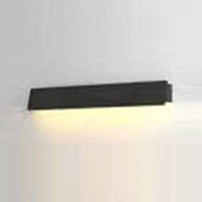 Modern Minimalist Solar Rectangle Aluminum LED Wall Sconce Lamp For Garden