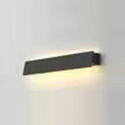 Modern Minimalist Solar Rectangle Aluminum LED Wall Sconce Lamp For Garden