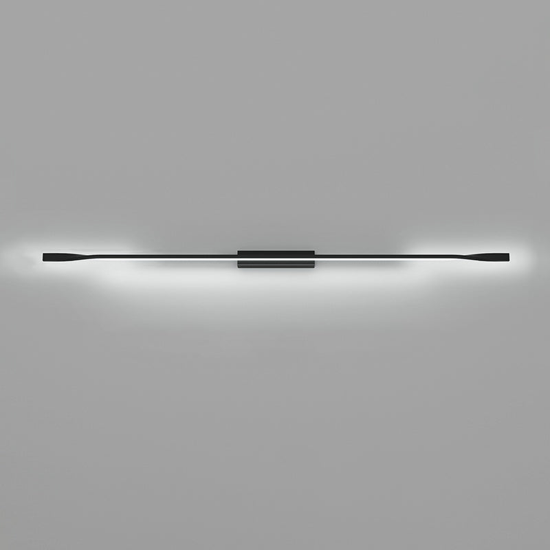 Modern Minimalist One Long Silicone Iron Aluminum LED Wall Sconce Lamp For Living Room