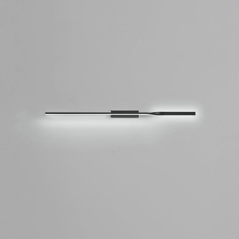 Modern Minimalist One Long Silicone Iron Aluminum LED Wall Sconce Lamp For Living Room