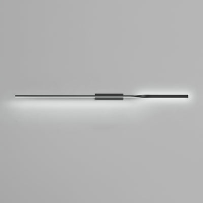 Modern Minimalist One Long Silicone Iron Aluminum LED Wall Sconce Lamp For Living Room