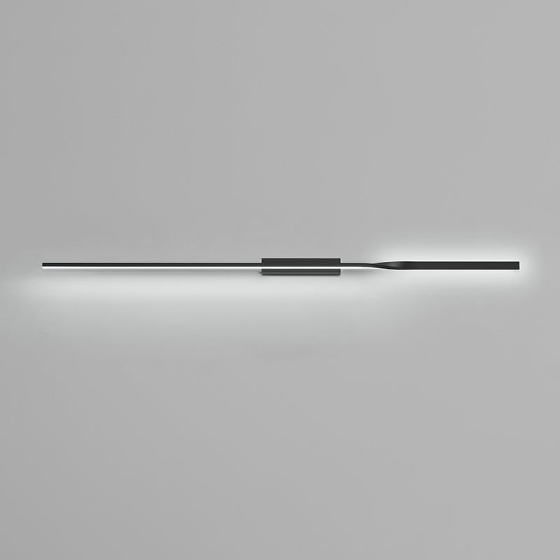 Modern Minimalist One Long Silicone Iron Aluminum LED Wall Sconce Lamp For Living Room