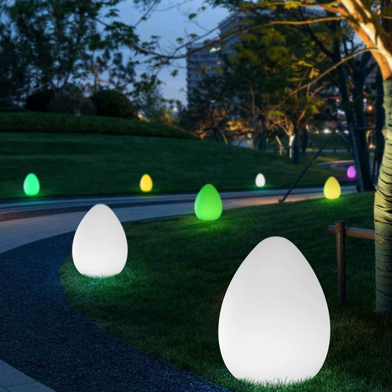 Modern Minimalist Solar Ambient Dinosaur Egg Waterproof PE LED Outdoor Light For Garden