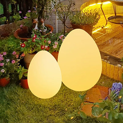 Modern Minimalist Solar Ambient Dinosaur Egg Waterproof PE LED Outdoor Light For Garden