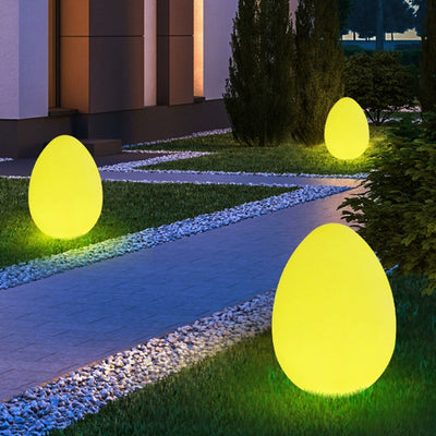 Modern Minimalist Solar Ambient Dinosaur Egg Waterproof PE LED Outdoor Light For Garden