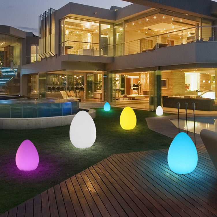 Modern Minimalist Solar Ambient Dinosaur Egg Waterproof PE LED Outdoor Light For Garden