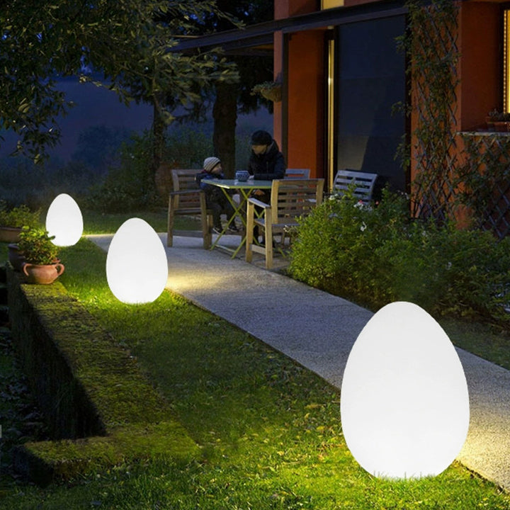 Modern Minimalist Solar Ambient Dinosaur Egg Waterproof PE LED Outdoor Light For Garden