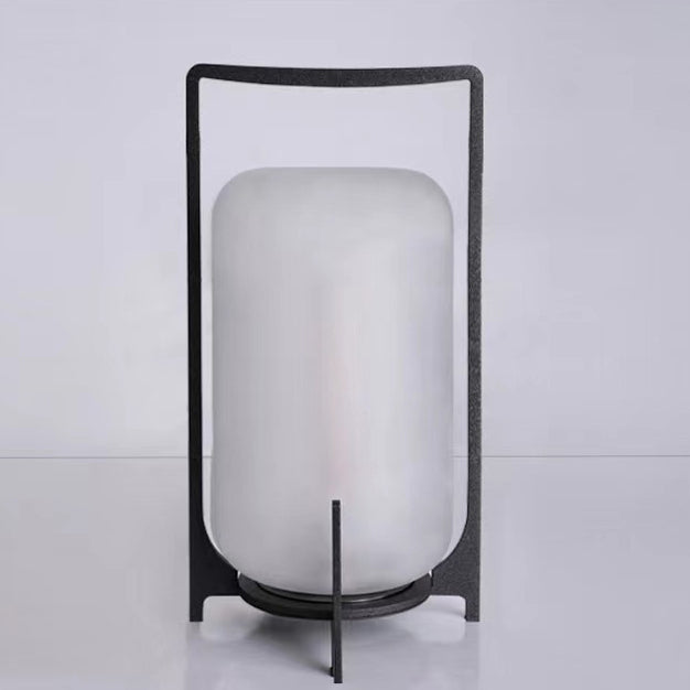 Traditional Chinese Lantern Round Solar Waterproof Glass Stainless Steel LED Outdoor Light For Garden