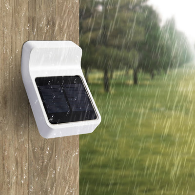 Modern Minimalist Rectangle Solar Waterproof Plastic LED Wall Sconce Lamp For Garden