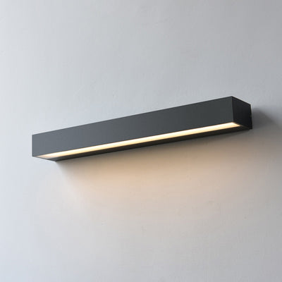 Modern Minimalist Rectangular Bar Waterproof Aluminum LED Wall Sconce Lamp For Garden