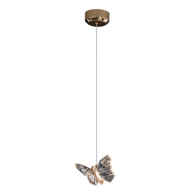 Contemporary Creative Butterfly Acrylic Zinc LED Pendant Light For Living Room