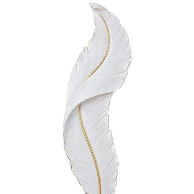 Contemporary Creative Feather Shape Resin Silicone LED Wall Sconce Lamp For Bedroom